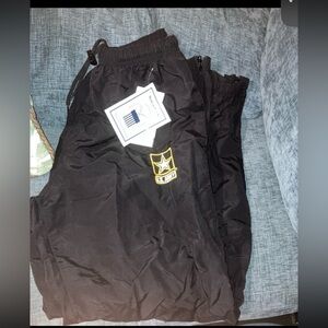 US Army Skilcraft Pants Small Black Mesh Lined Windbreaker New PT Physical Fit